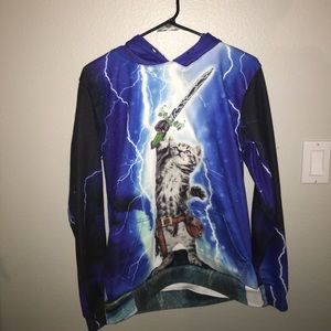 Mens Cat Hero Hoodie